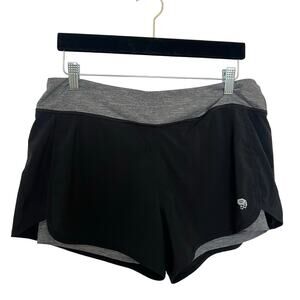 Mountain Hardwear Active Running Shorts Black Gray Lined Large Women’s